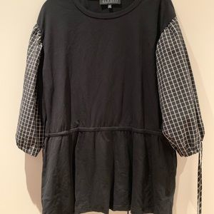 Eloquii Tops - Eloquii Plaid Sleeve Top Eloquii Tops - Eloquii Plaid Sleeve Top